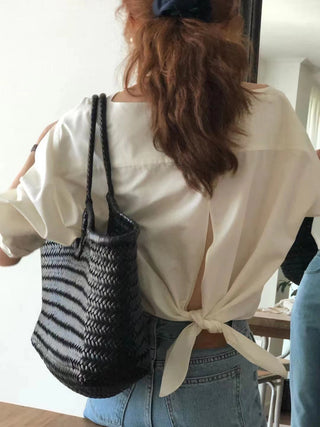Back slit shirt