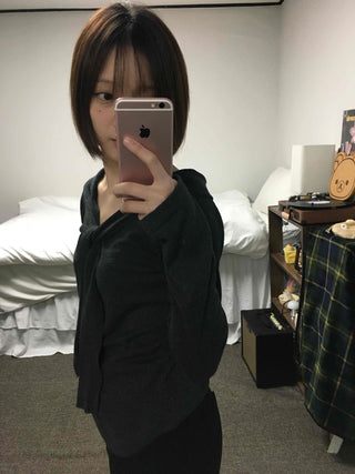 Drape Neck Twist Wrap Loose Fit Long Sleeve T-shirt
