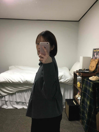 Military Stand Collar Flare Short Coat