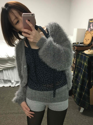 Check Color Block Elastic Waist Mini Shorts