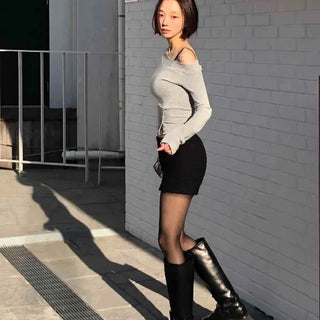 Boucle Knit Tight-Fit Shorts