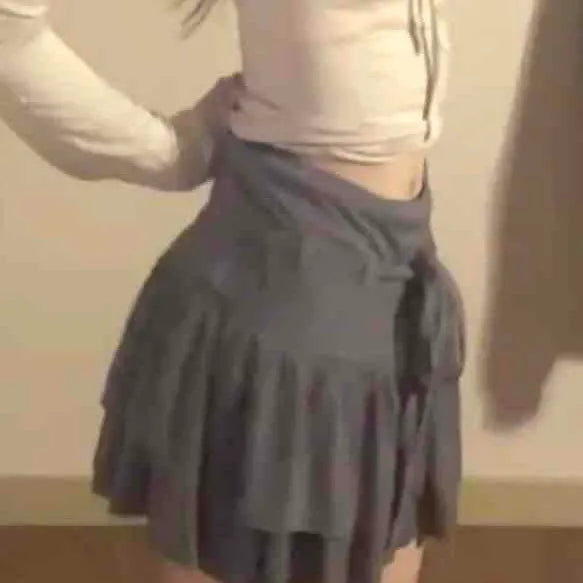 Ribbon Tiered Flare Mini Skirt
