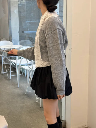 Binf V-neck Crop Knit