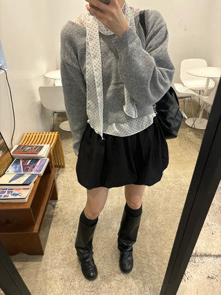 Binf V-neck Crop Knit