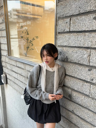 Binf V-neck Crop Knit