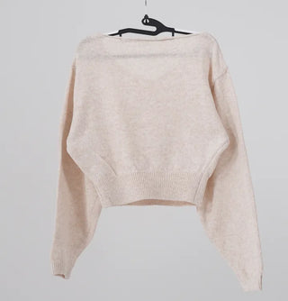 Binf V-neck Crop Knit