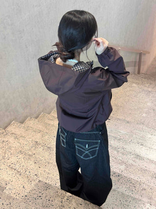 Awesome Collar Point Elastic High-Neck Zip-Up Jumper