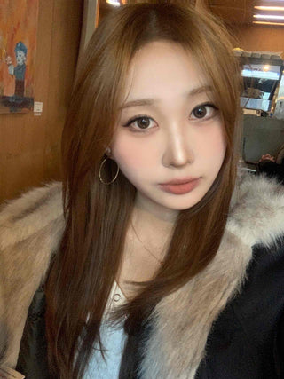 Shaggy Fur-Trimmed Collarless Cropped Bomber Jacket