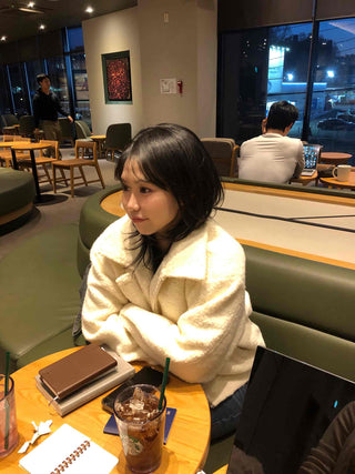 Puff Short Fleece Big Collar Crop Jacket