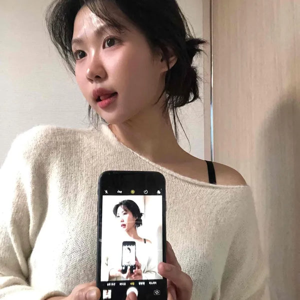 Soft Off-Shoulder Cozy Loose-Fit Knit