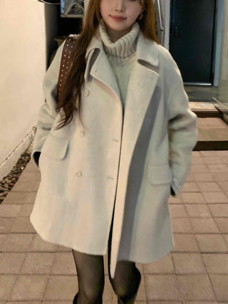 Flare A-Line Peaked Double-Button Cape Coat