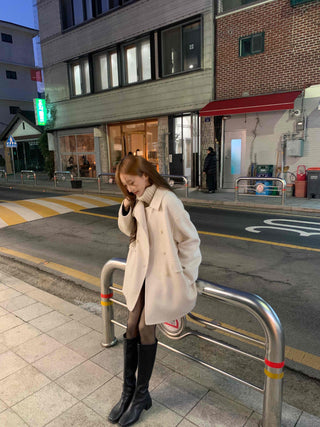 Flare A-Line Peaked Double-Button Cape Coat