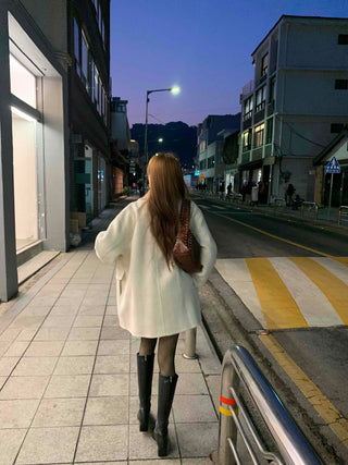 Flare A-Line Peaked Double-Button Cape Coat