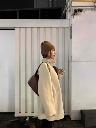 Flare A-Line Peaked Double-Button Cape Coat