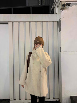 Flare A-Line Peaked Double-Button Cape Coat