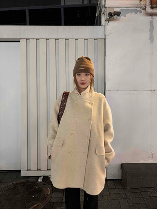 Flare A-Line Peaked Double-Button Cape Coat