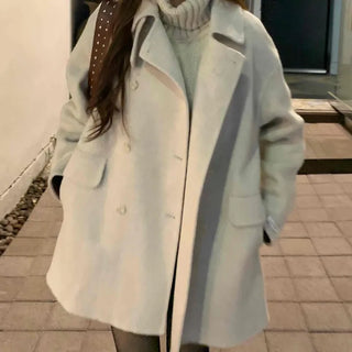 Flare A-Line Peaked Double-Button Cape Coat
