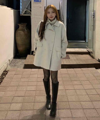 Flare A-Line Peaked Double-Button Cape Coat