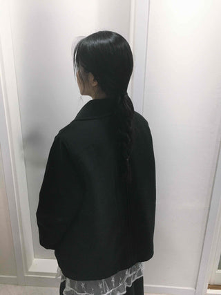 Vintage Oversized Collared Wool Touch Midi Coat