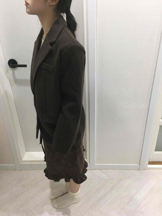 Modern Short Boxy Fit Slim Lapel Button Jacket
