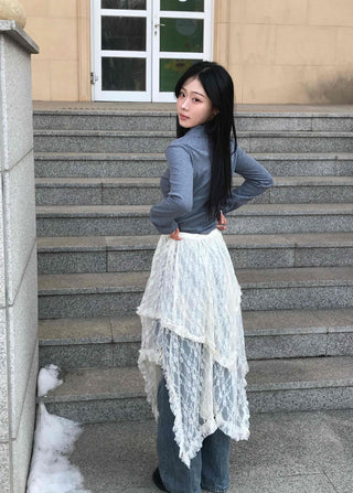 Feminine Western Stitch Crop Long Sleeve Shirt