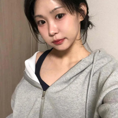 Soft Cozy Fit Loose Basic Zip-Up Hoodie