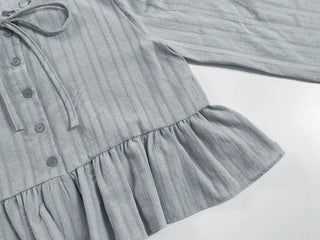 Miyu Frill Ribbon Lace Blouse