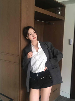 Soft Asymmetrical Loose Fit Knit Jacket