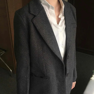 Soft Asymmetrical Loose Fit Knit Jacket