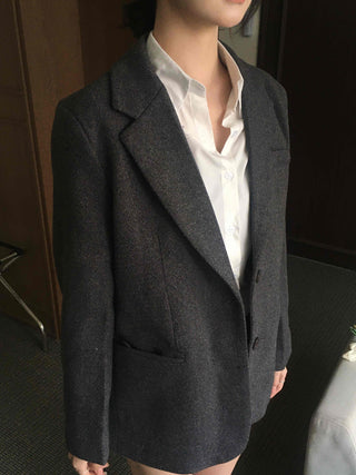 Soft Asymmetrical Loose Fit Knit Jacket