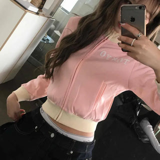 Glossy Shining Button Point Full-Zip Jersey