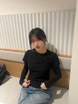 Hani Heart Punching Crop Short Sleeve Tee