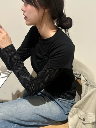 Hani Heart Punching Crop Short Sleeve Tee