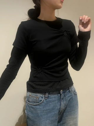 Hani Heart Punching Crop Short Sleeve Tee
