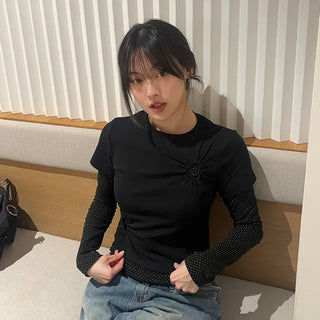 Hani Heart Punching Crop Short Sleeve Tee