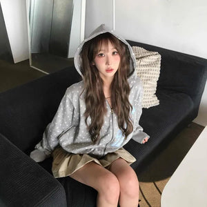 Soft Hooded Half-Zip Oversized T-shirt