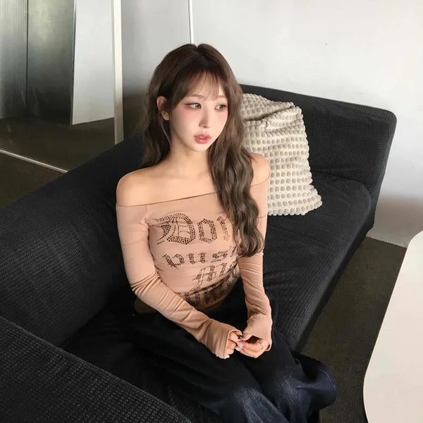 Classic semi-bootcut raw denim long pants