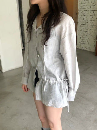 Belle String Shirring Blouse