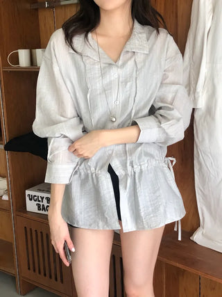 Belle String Shirring Blouse