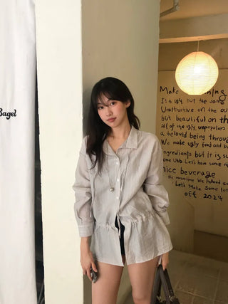 Belle String Shirring Blouse