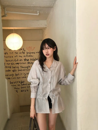 Belle String Shirring Blouse