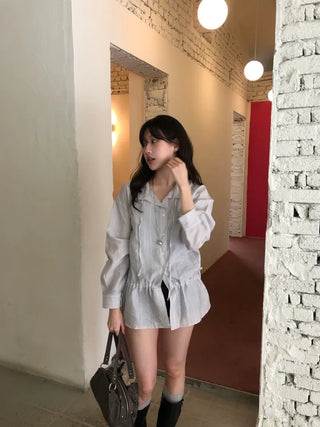 Belle String Shirring Blouse