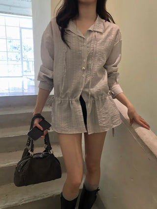 Belle String Shirring Blouse