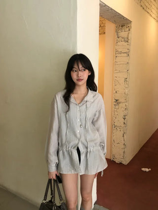 Belle String Shirring Blouse