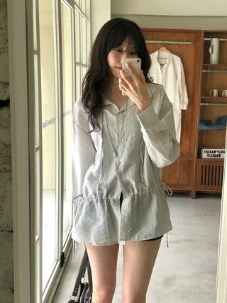 Belle String Shirring Blouse