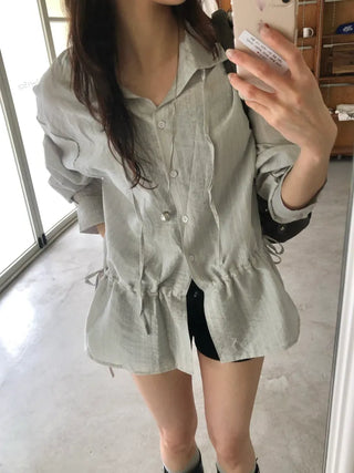 Belle String Shirring Blouse