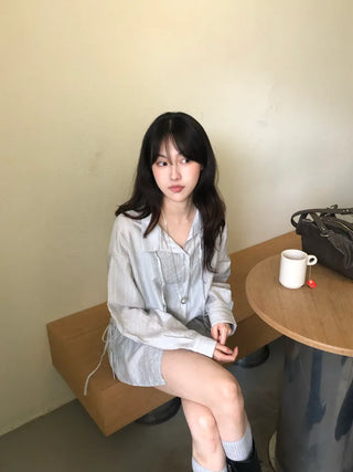 Belle String Shirring Blouse