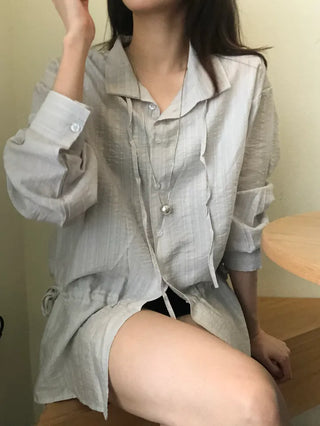 Belle String Shirring Blouse