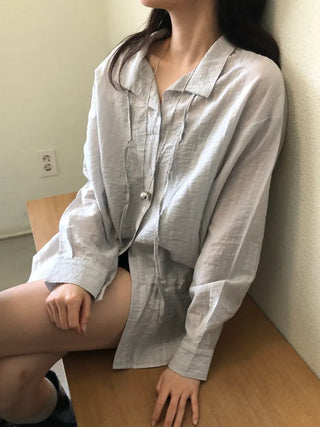 Belle String Shirring Blouse