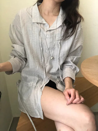 Belle String Shirring Blouse